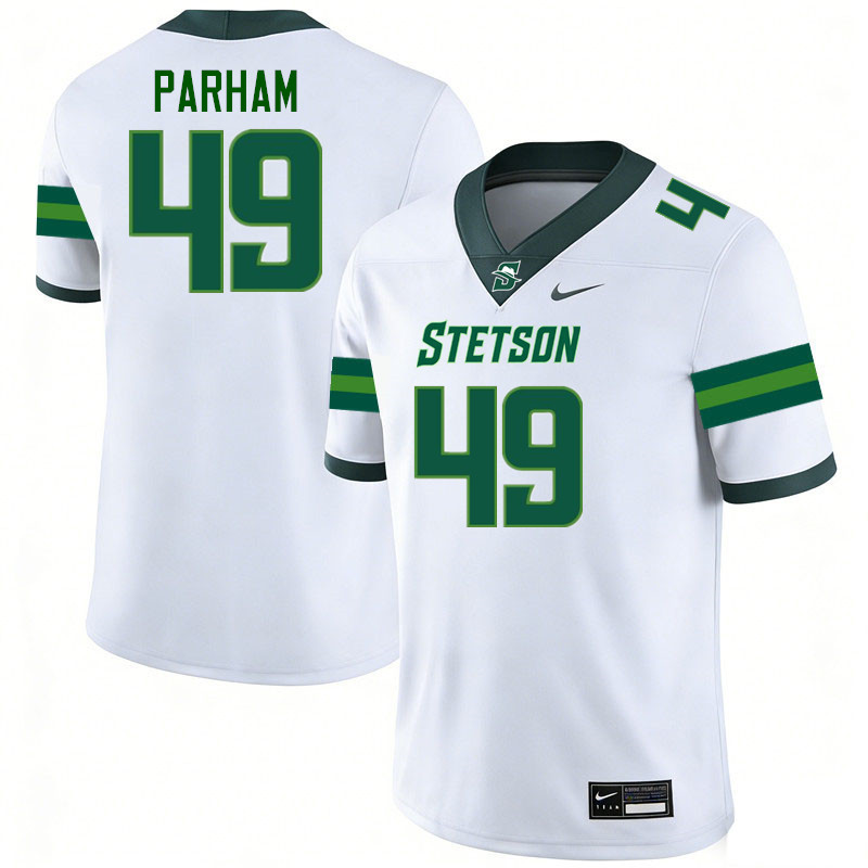 Stetson Hatters #49 Donald Parham College Football Jerseys,Uniforms-White
